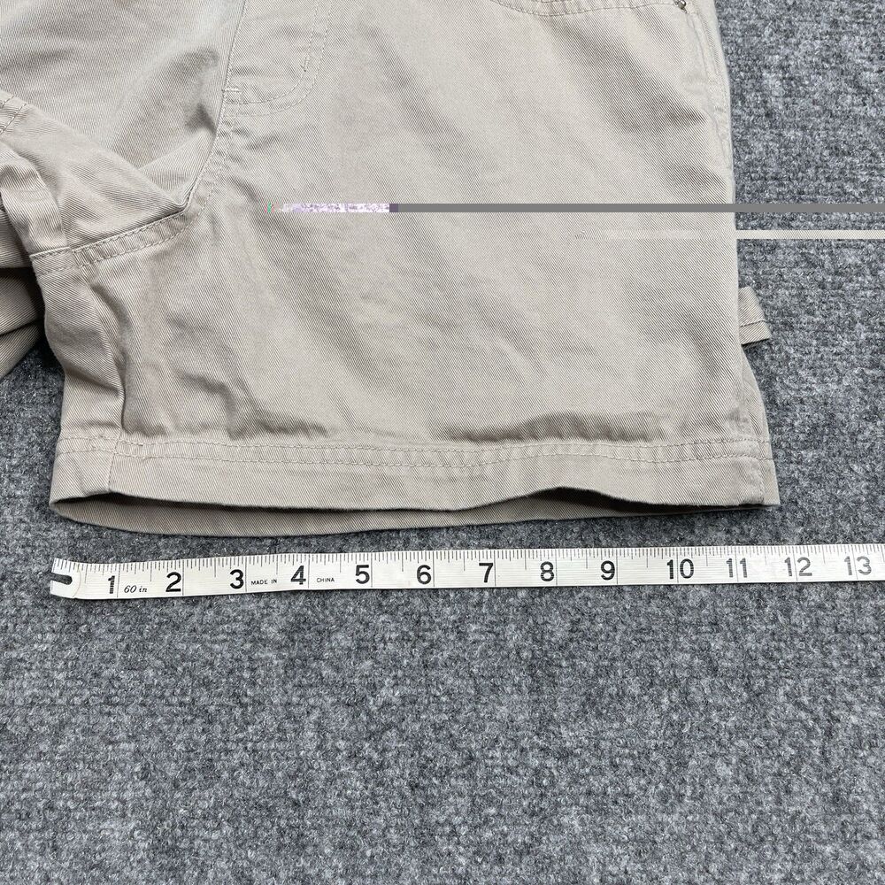 Revolt Overall Shorts Womens Small Tan Khaki Bib Shortalls Utility Vintage 90s - Picture 11 of 11
